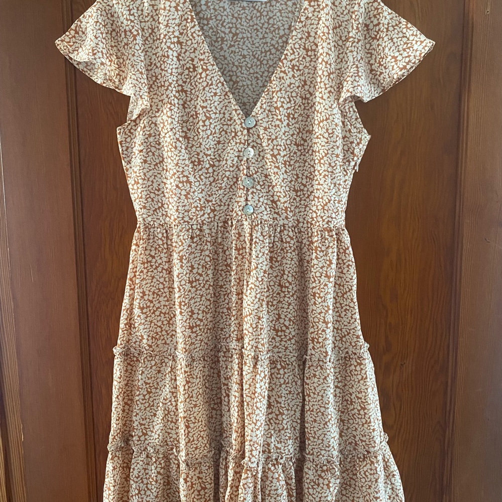 Floral Button-Front Dress- Petal & Pup